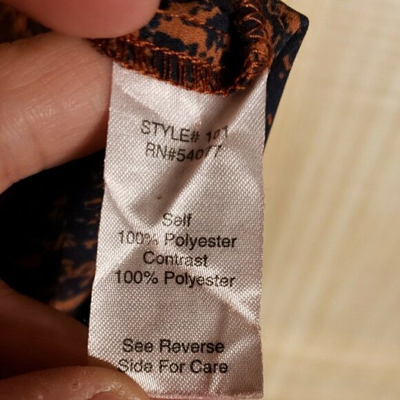 Cabi Womens Career Snake Print Faux Wrap Blouse Medium - Picture 9 of 9